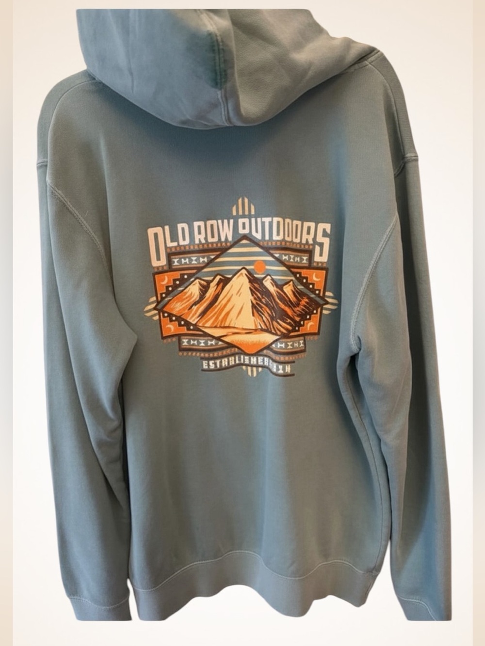 OLD ROW OUTDOORS SW MOUNTAIN PIGMENT DYED PREMIUM HOODIE Sage Green NWOT